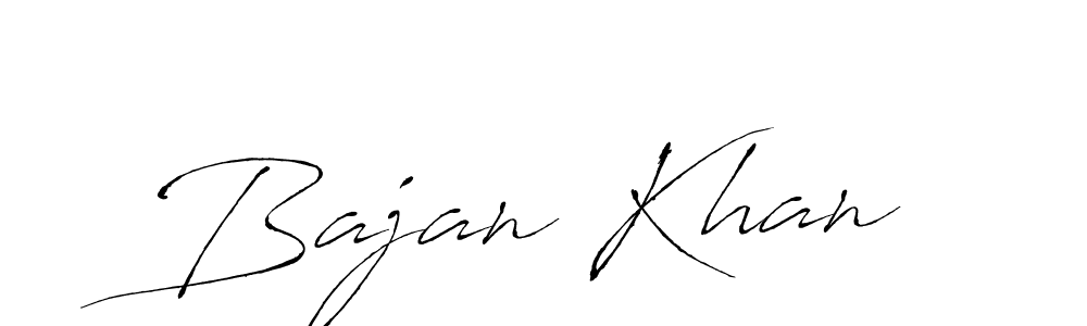 Make a beautiful signature design for name Bajan Khan. With this signature (Antro_Vectra) style, you can create a handwritten signature for free. Bajan Khan signature style 6 images and pictures png