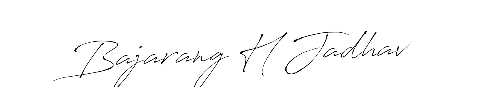 Design your own signature with our free online signature maker. With this signature software, you can create a handwritten (Antro_Vectra) signature for name Bajarang H Jadhav. Bajarang H Jadhav signature style 6 images and pictures png