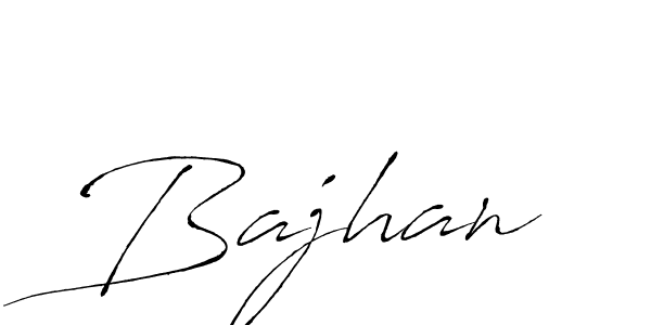 Use a signature maker to create a handwritten signature online. With this signature software, you can design (Antro_Vectra) your own signature for name Bajhan. Bajhan signature style 6 images and pictures png