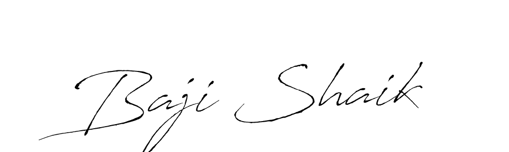 Use a signature maker to create a handwritten signature online. With this signature software, you can design (Antro_Vectra) your own signature for name Baji Shaik. Baji Shaik signature style 6 images and pictures png