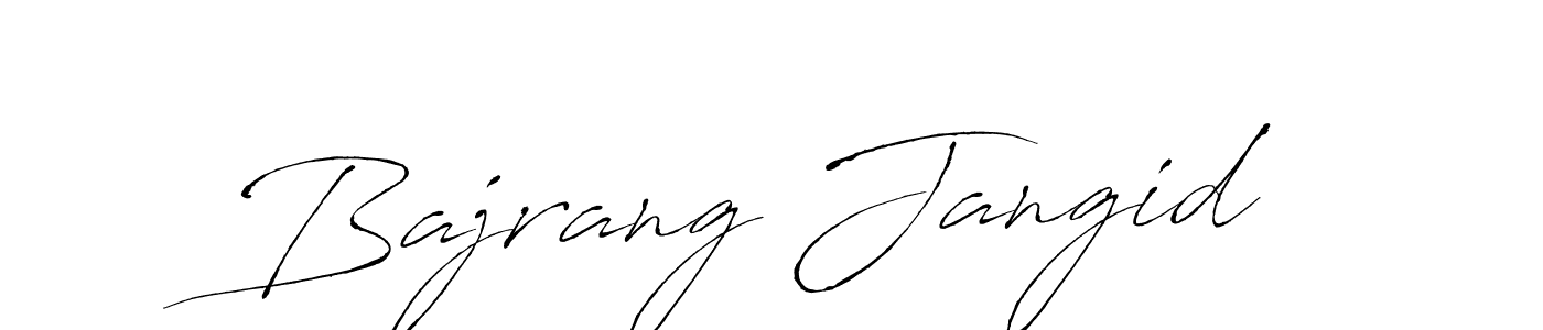 Make a beautiful signature design for name Bajrang Jangid. With this signature (Antro_Vectra) style, you can create a handwritten signature for free. Bajrang Jangid signature style 6 images and pictures png