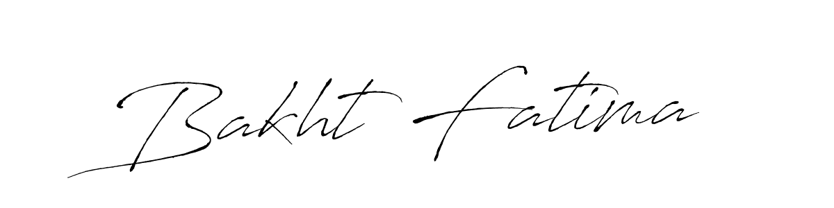 Make a beautiful signature design for name Bakht Fatima. With this signature (Antro_Vectra) style, you can create a handwritten signature for free. Bakht Fatima signature style 6 images and pictures png