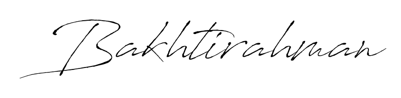 Quickly download Bakhtirahman name signature in high-resolution PNG using Antro_Vectra style. Ready to insert into PDFs and online applications. Bakhtirahman signature style 6 images and pictures png
