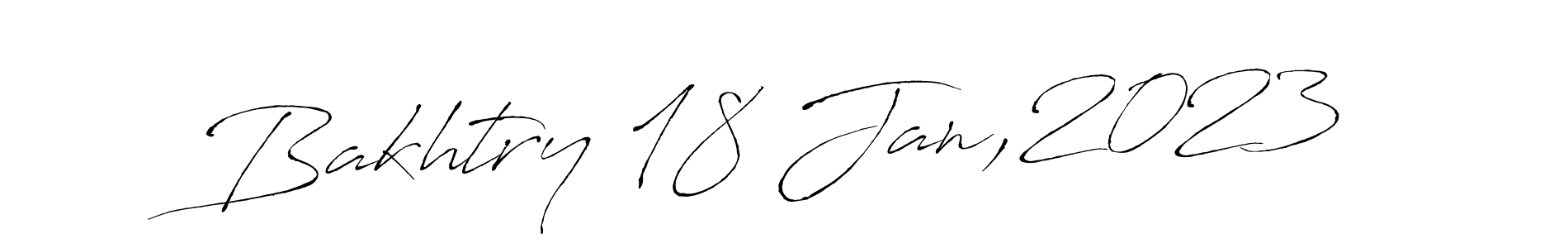 Make a beautiful signature design for name Bakhtry 18 Jan,2023. With this signature (Antro_Vectra) style, you can create a handwritten signature for free. Bakhtry 18 Jan,2023 signature style 6 images and pictures png