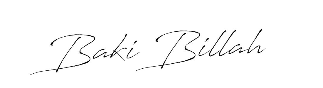 Design your own signature with our free online signature maker. With this signature software, you can create a handwritten (Antro_Vectra) signature for name Baki Billah. Baki Billah signature style 6 images and pictures png