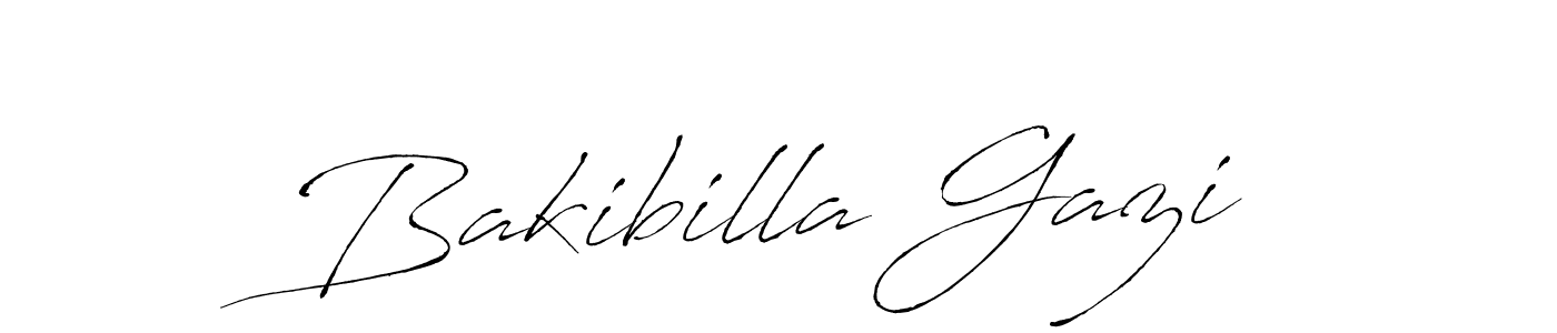 How to make Bakibilla Gazi name signature. Use Antro_Vectra style for creating short signs online. This is the latest handwritten sign. Bakibilla Gazi signature style 6 images and pictures png