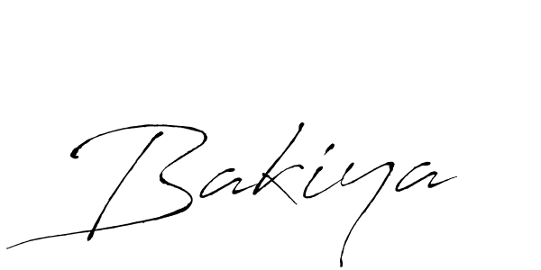Design your own signature with our free online signature maker. With this signature software, you can create a handwritten (Antro_Vectra) signature for name Bakiya. Bakiya signature style 6 images and pictures png