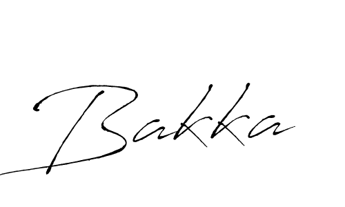 Design your own signature with our free online signature maker. With this signature software, you can create a handwritten (Antro_Vectra) signature for name Bakka. Bakka signature style 6 images and pictures png