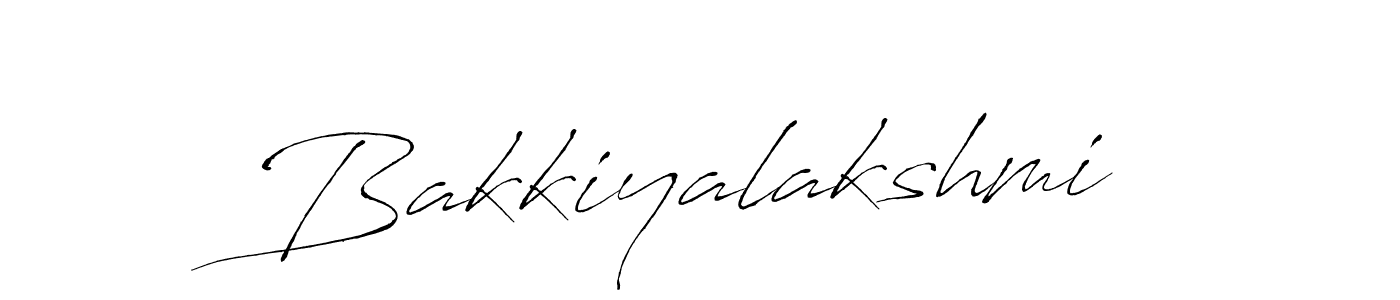 Make a beautiful signature design for name Bakkiyalakshmi. With this signature (Antro_Vectra) style, you can create a handwritten signature for free. Bakkiyalakshmi signature style 6 images and pictures png