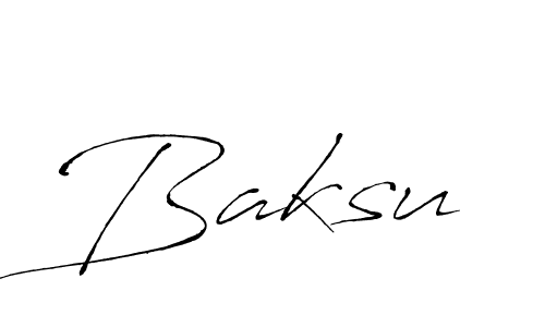 Design your own signature with our free online signature maker. With this signature software, you can create a handwritten (Antro_Vectra) signature for name Baksu. Baksu signature style 6 images and pictures png