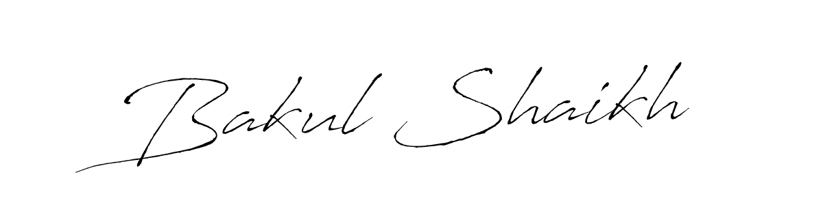 How to make Bakul Shaikh signature? Antro_Vectra is a professional autograph style. Create handwritten signature for Bakul Shaikh name. Bakul Shaikh signature style 6 images and pictures png