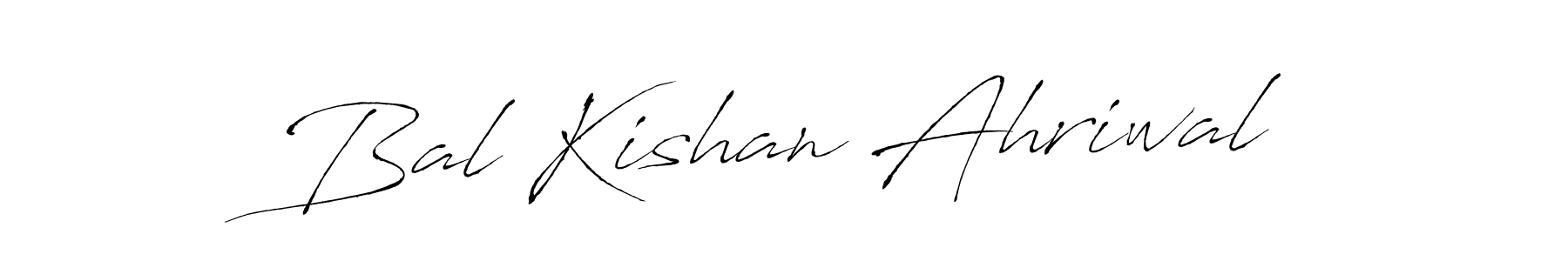 Also we have Bal Kishan Ahriwal name is the best signature style. Create professional handwritten signature collection using Antro_Vectra autograph style. Bal Kishan Ahriwal signature style 6 images and pictures png
