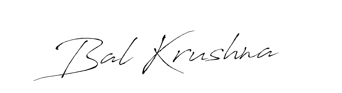 Create a beautiful signature design for name Bal Krushna. With this signature (Antro_Vectra) fonts, you can make a handwritten signature for free. Bal Krushna signature style 6 images and pictures png