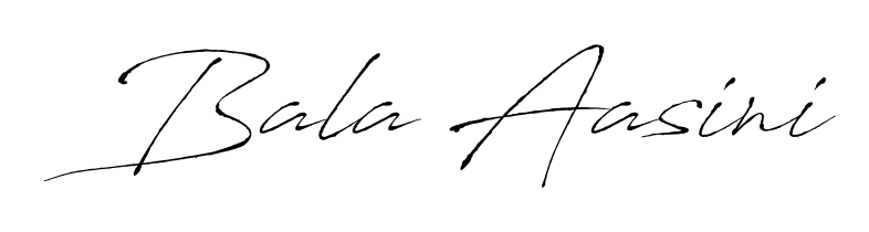 The Antro_Vectra font transforms the name Bala Aasini into an executive sign with sharp precision and distinguished character. Bala Aasini signature style 6 images and pictures png