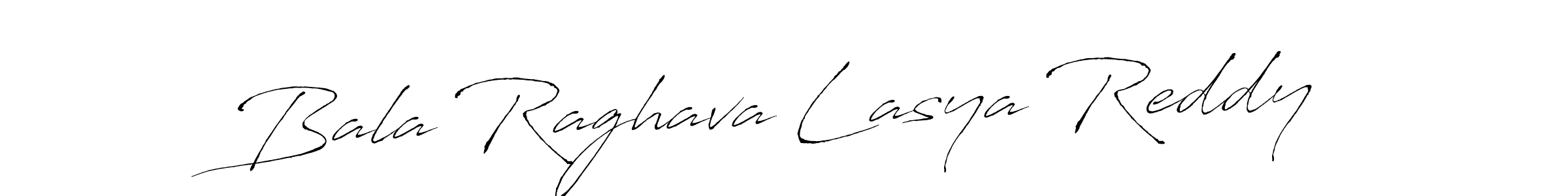 How to make Bala Raghava Lasya Reddy name signature. Use Antro_Vectra style for creating short signs online. This is the latest handwritten sign. Bala Raghava Lasya Reddy signature style 6 images and pictures png