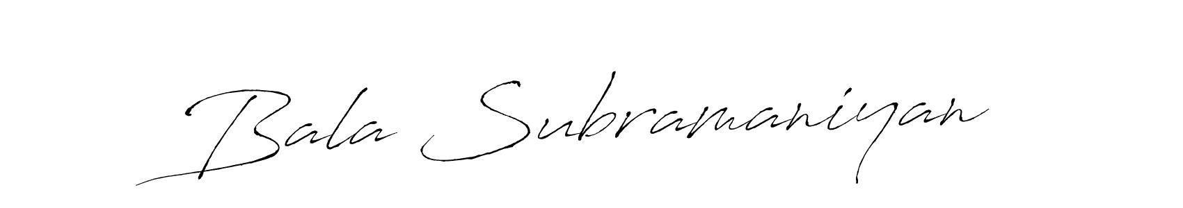 Design your own signature with our free online signature maker. With this signature software, you can create a handwritten (Antro_Vectra) signature for name Bala Subramaniyan. Bala Subramaniyan signature style 6 images and pictures png