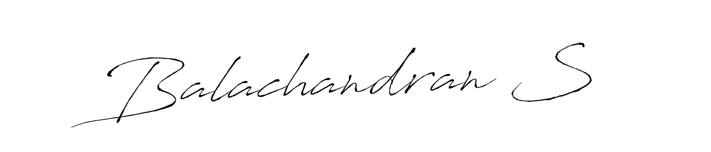 Create a beautiful signature design for name Balachandran S. With this signature (Antro_Vectra) fonts, you can make a handwritten signature for free. Balachandran S signature style 6 images and pictures png