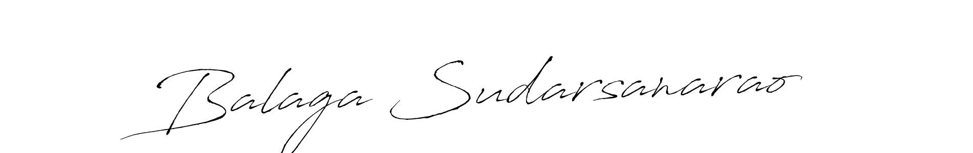 Balaga Sudarsanarao stylish signature style. Best Handwritten Sign (Antro_Vectra) for my name. Handwritten Signature Collection Ideas for my name Balaga Sudarsanarao. Balaga Sudarsanarao signature style 6 images and pictures png