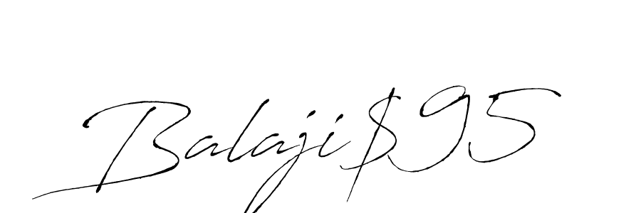 Design your own signature with our free online signature maker. With this signature software, you can create a handwritten (Antro_Vectra) signature for name Balaji$95. Balaji$95 signature style 6 images and pictures png