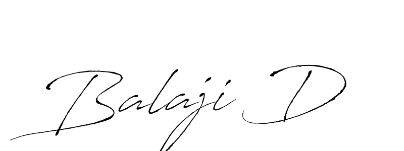 Design your own signature with our free online signature maker. With this signature software, you can create a handwritten (Antro_Vectra) signature for name Balaji D. Balaji D signature style 6 images and pictures png