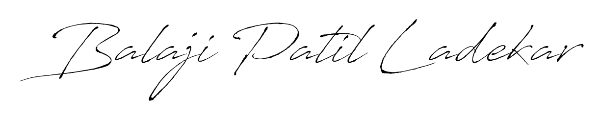 Give your name Balaji Patil Ladekar an exquisite flair with the Antro_Vectra script font. Ideal for contracts, resumes, and formal letterheads. Balaji Patil Ladekar signature style 6 images and pictures png