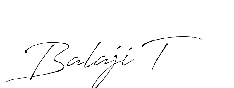 Balaji T stylish signature style. Best Handwritten Sign (Antro_Vectra) for my name. Handwritten Signature Collection Ideas for my name Balaji T. Balaji T signature style 6 images and pictures png