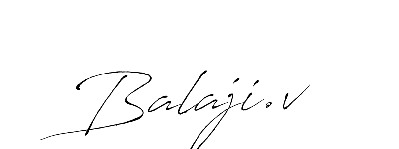 Create a beautiful signature design for name Balaji.v. With this signature (Antro_Vectra) fonts, you can make a handwritten signature for free. Balaji.v signature style 6 images and pictures png