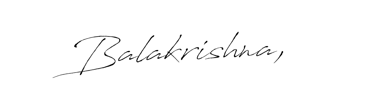 It looks lik you need a new signature style for name Balakrishna,. Design unique handwritten (Antro_Vectra) signature with our free signature maker in just a few clicks. Balakrishna, signature style 6 images and pictures png