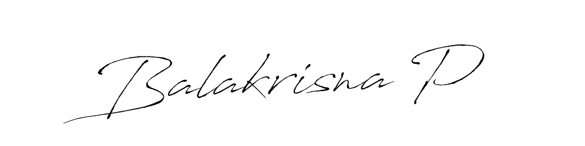 Balakrisna P stylish signature style. Best Handwritten Sign (Antro_Vectra) for my name. Handwritten Signature Collection Ideas for my name Balakrisna P. Balakrisna P signature style 6 images and pictures png
