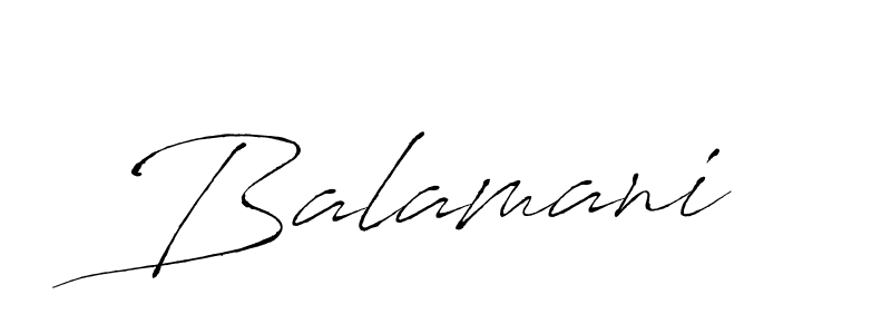 Use a signature maker to create a handwritten signature online. With this signature software, you can design (Antro_Vectra) your own signature for name Balamani. Balamani signature style 6 images and pictures png
