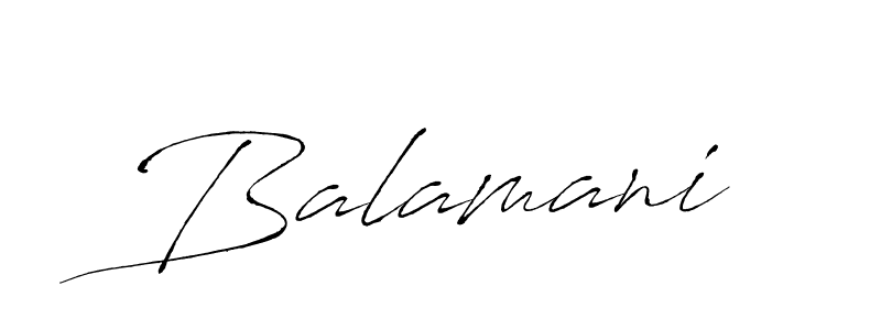 Use a signature maker to create a handwritten signature online. With this signature software, you can design (Antro_Vectra) your own signature for name Balamani. Balamani signature style 6 images and pictures png