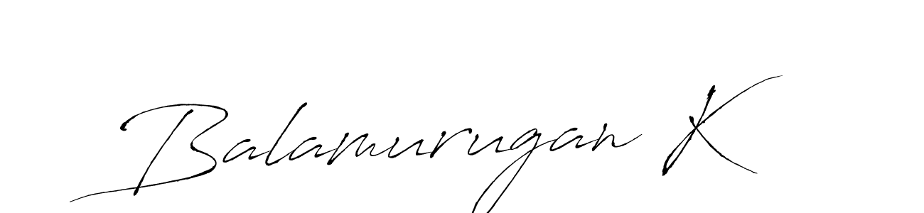 Create a beautiful signature design for name Balamurugan K. With this signature (Antro_Vectra) fonts, you can make a handwritten signature for free. Balamurugan K signature style 6 images and pictures png