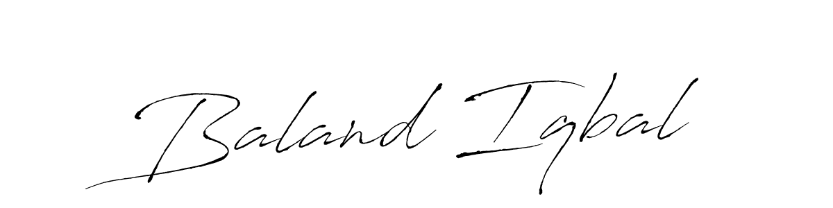 Baland Iqbal stylish signature style. Best Handwritten Sign (Antro_Vectra) for my name. Handwritten Signature Collection Ideas for my name Baland Iqbal. Baland Iqbal signature style 6 images and pictures png