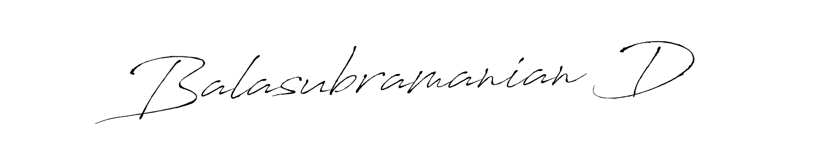 Create a beautiful signature design for name Balasubramanian D. With this signature (Antro_Vectra) fonts, you can make a handwritten signature for free. Balasubramanian D signature style 6 images and pictures png