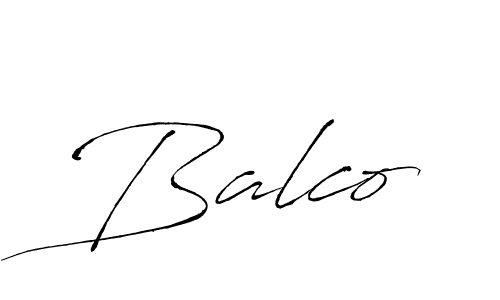 Make a beautiful signature design for name Balco. With this signature (Antro_Vectra) style, you can create a handwritten signature for free. Balco signature style 6 images and pictures png
