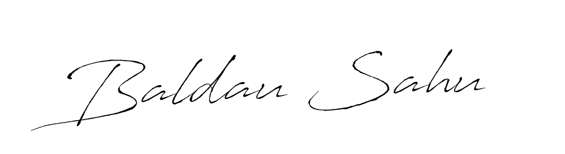 How to make Baldau Sahu name signature. Use Antro_Vectra style for creating short signs online. This is the latest handwritten sign. Baldau Sahu signature style 6 images and pictures png