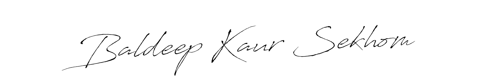 Create a beautiful signature design for name Baldeep Kaur Sekhom. With this signature (Antro_Vectra) fonts, you can make a handwritten signature for free. Baldeep Kaur Sekhom signature style 6 images and pictures png