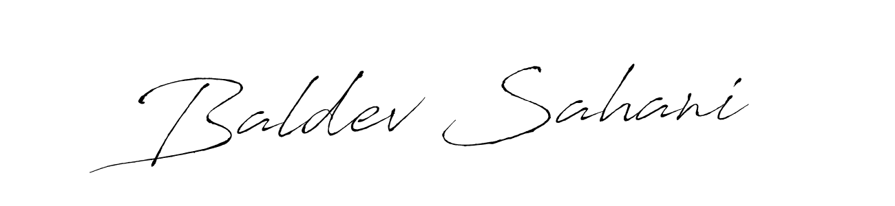 Baldev Sahani stylish signature style. Best Handwritten Sign (Antro_Vectra) for my name. Handwritten Signature Collection Ideas for my name Baldev Sahani. Baldev Sahani signature style 6 images and pictures png