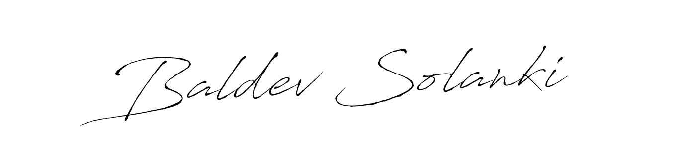 Create a beautiful signature design for name Baldev Solanki. With this signature (Antro_Vectra) fonts, you can make a handwritten signature for free. Baldev Solanki signature style 6 images and pictures png