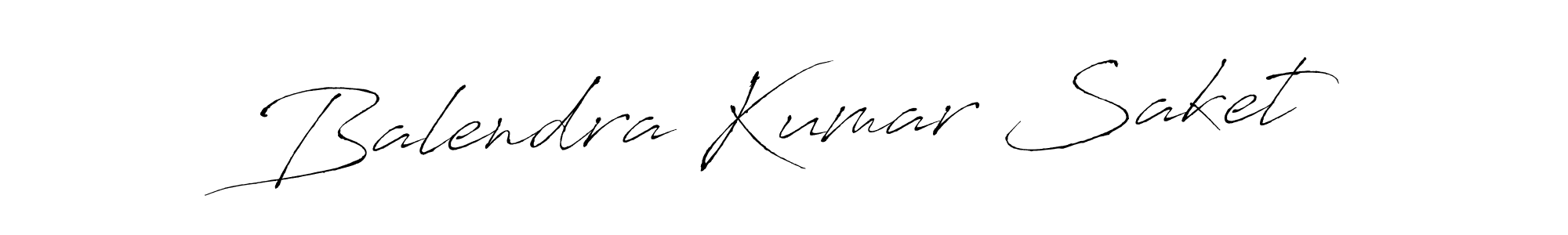 Design your own signature with our free online signature maker. With this signature software, you can create a handwritten (Antro_Vectra) signature for name Balendra Kumar Saket. Balendra Kumar Saket signature style 6 images and pictures png