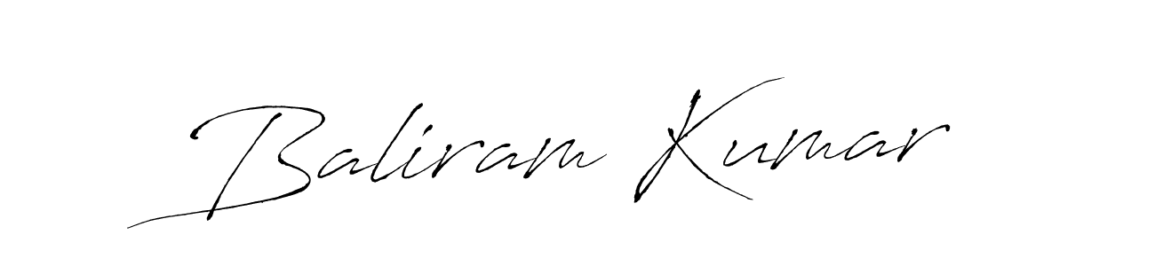 Design your own signature with our free online signature maker. With this signature software, you can create a handwritten (Antro_Vectra) signature for name Baliram Kumar. Baliram Kumar signature style 6 images and pictures png