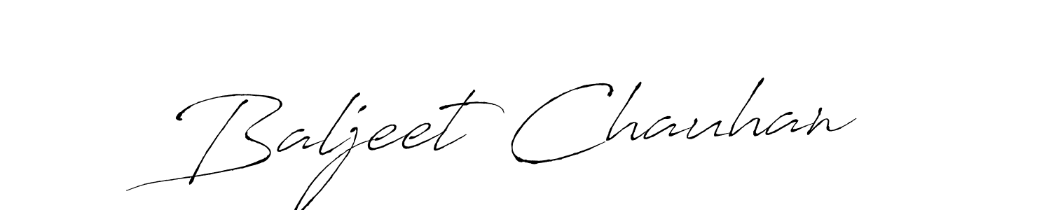 Make a beautiful signature design for name Baljeet Chauhan. With this signature (Antro_Vectra) style, you can create a handwritten signature for free. Baljeet Chauhan signature style 6 images and pictures png