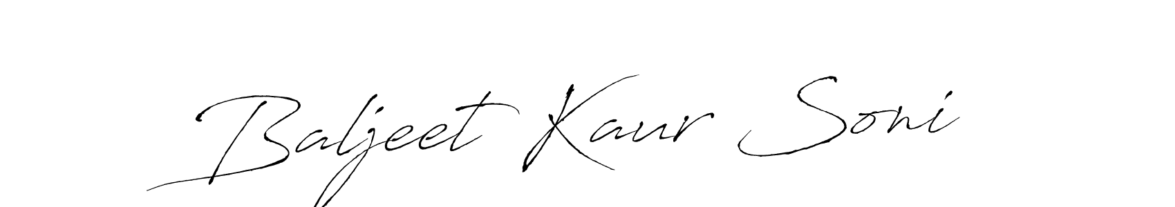 Use a signature maker to create a handwritten signature online. With this signature software, you can design (Antro_Vectra) your own signature for name Baljeet Kaur Soni. Baljeet Kaur Soni signature style 6 images and pictures png