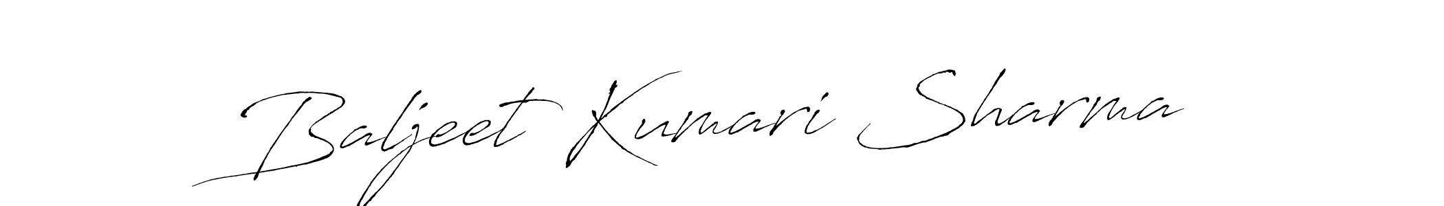 Create a beautiful signature design for name Baljeet Kumari Sharma. With this signature (Antro_Vectra) fonts, you can make a handwritten signature for free. Baljeet Kumari Sharma signature style 6 images and pictures png