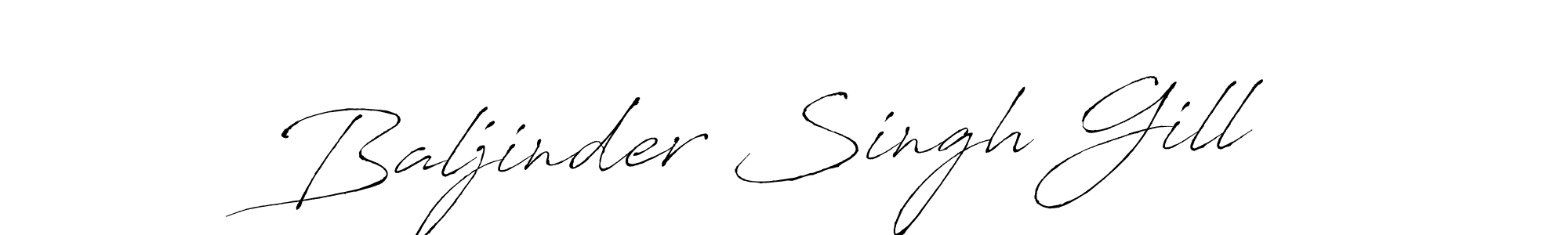 Create a beautiful signature design for name Baljinder Singh Gill. With this signature (Antro_Vectra) fonts, you can make a handwritten signature for free. Baljinder Singh Gill signature style 6 images and pictures png