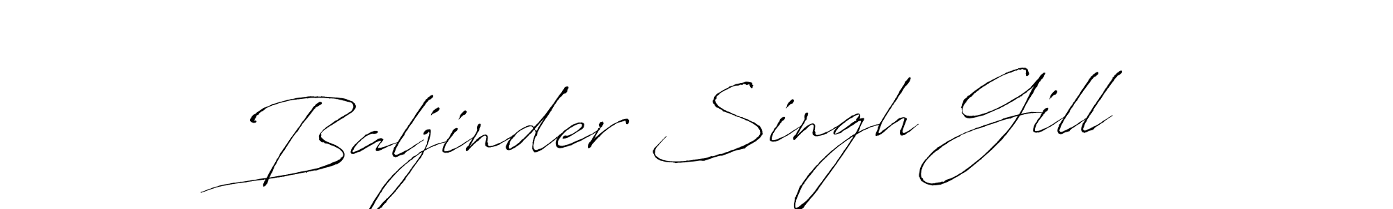 How to make Baljinder Singh Gill name signature. Use Antro_Vectra style for creating short signs online. This is the latest handwritten sign. Baljinder Singh Gill signature style 6 images and pictures png