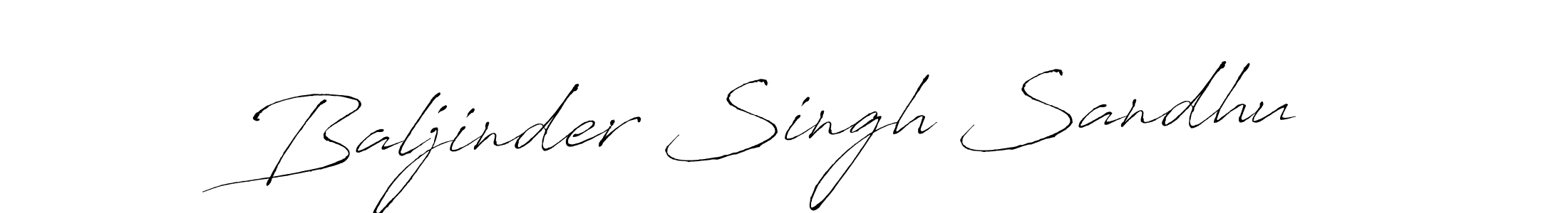 Create a beautiful signature design for name Baljinder Singh Sandhu. With this signature (Antro_Vectra) fonts, you can make a handwritten signature for free. Baljinder Singh Sandhu signature style 6 images and pictures png