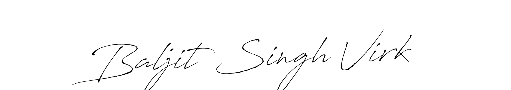 How to make Baljit Singh Virk name signature. Use Antro_Vectra style for creating short signs online. This is the latest handwritten sign. Baljit Singh Virk signature style 6 images and pictures png