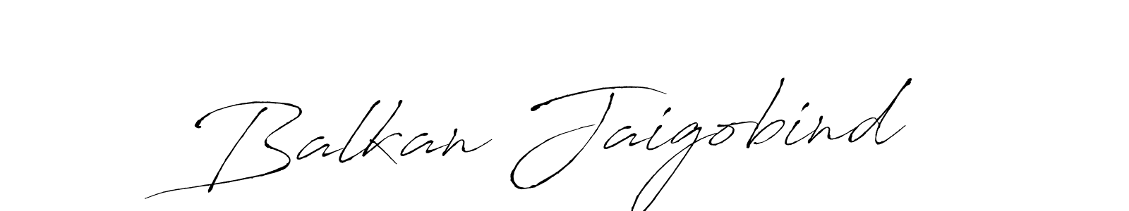 Create a beautiful signature design for name Balkan Jaigobind. With this signature (Antro_Vectra) fonts, you can make a handwritten signature for free. Balkan Jaigobind signature style 6 images and pictures png