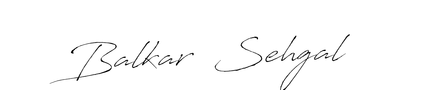 How to make Balkar  Sehgal name signature. Use Antro_Vectra style for creating short signs online. This is the latest handwritten sign. Balkar  Sehgal signature style 6 images and pictures png